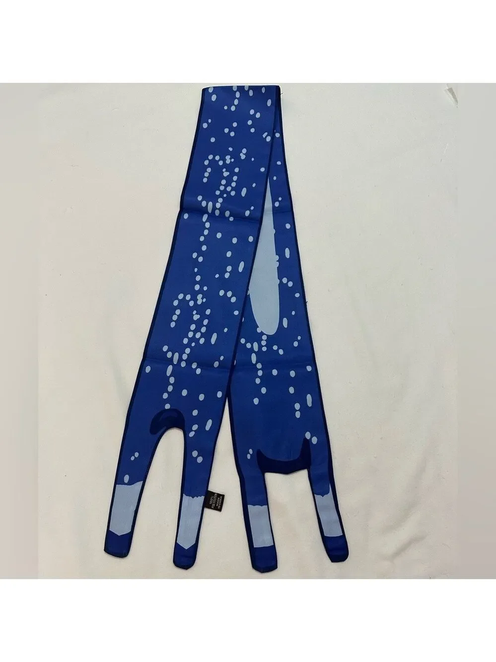 SPOTTED FAWN SCARF BANDEAU PURPLE BLUE HAIR BAG NECK TIE NOVELTY DEER SCARF 46”